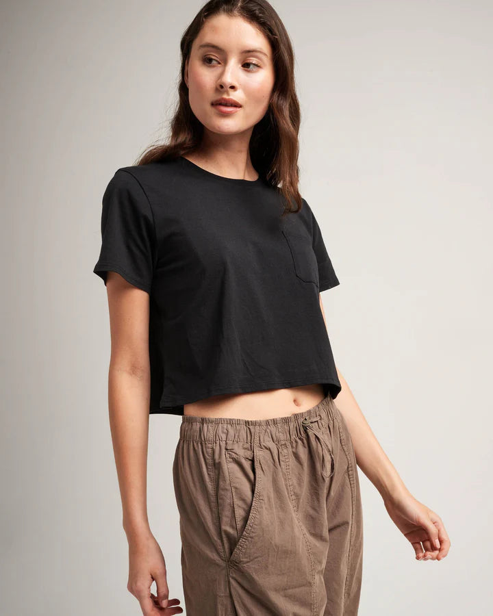 RicherPoorer Pima Boxy Crop Tee