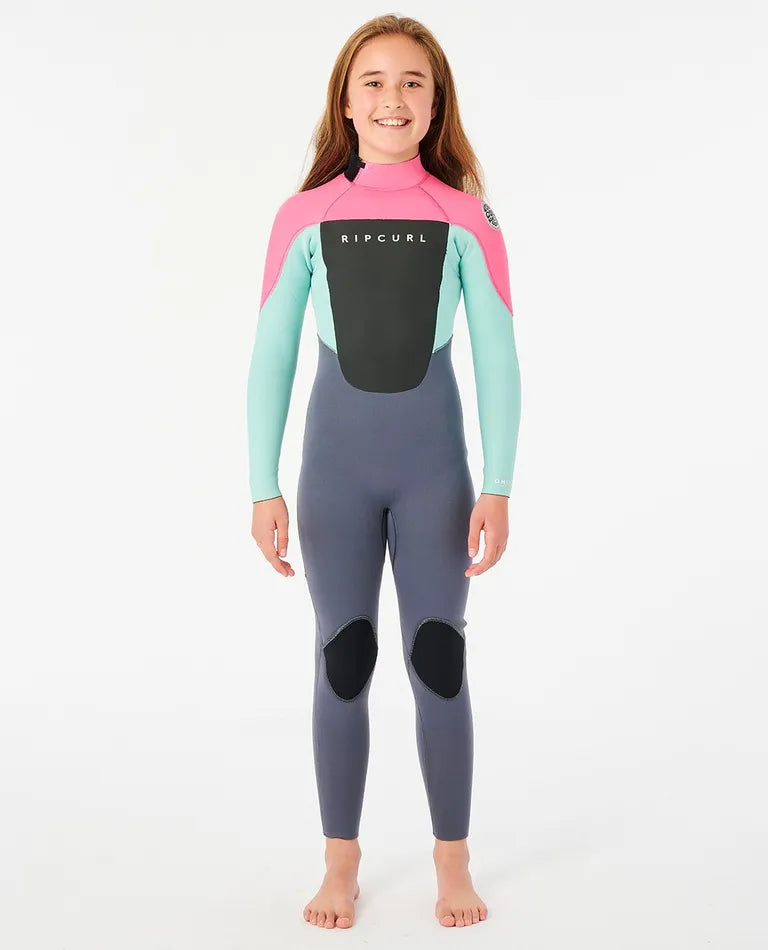 Rip Curl Juniors Omega 4/3 Back Zip Unisex Wetsuits (8-16 years) - Pink