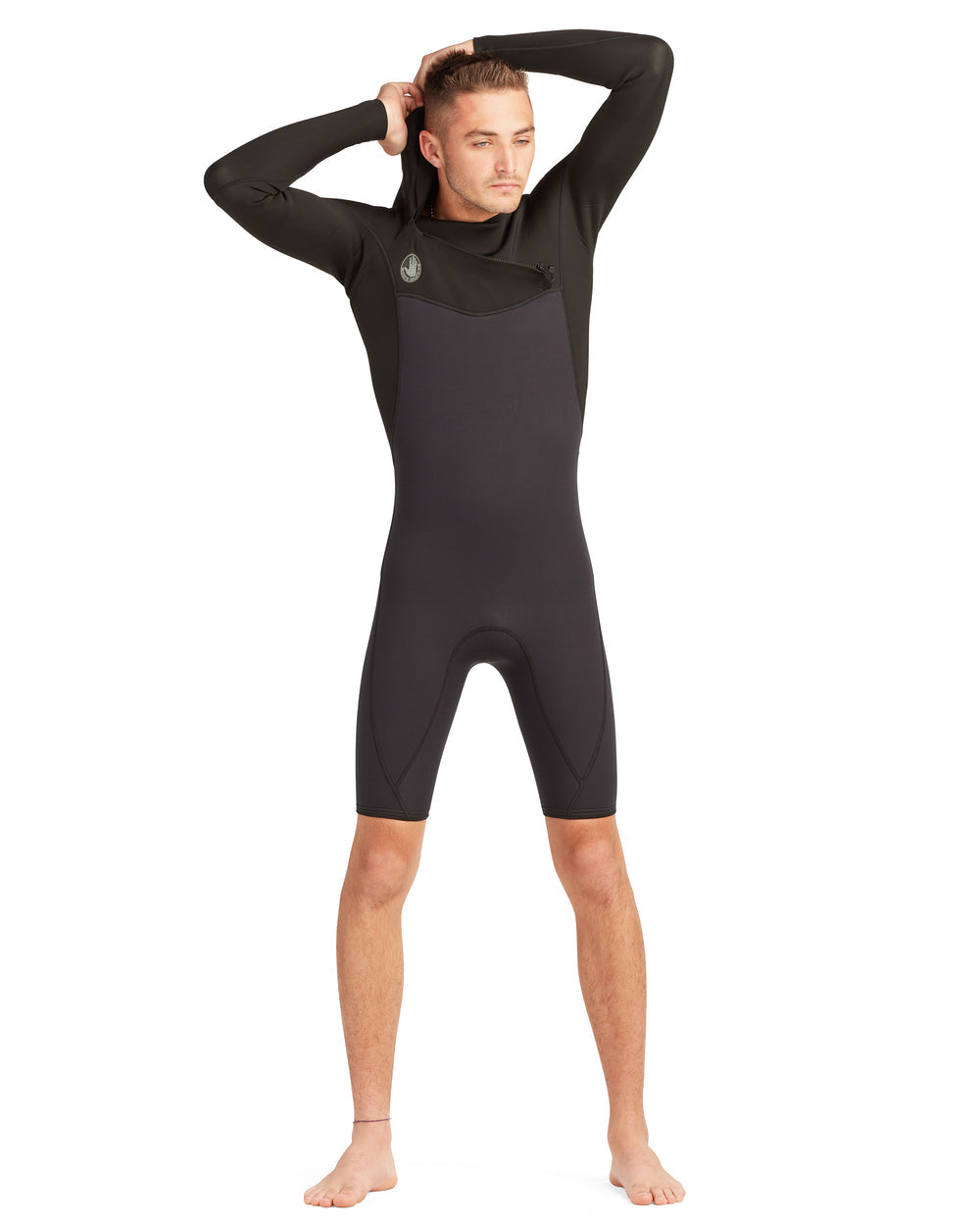 Body Glove Phoenix black 2mm chest-zip long sleeve men's springsuit wetsuit