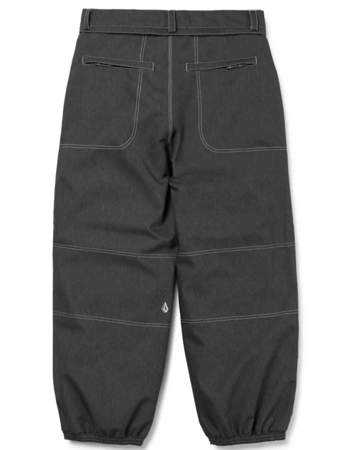 Volcom men's relaxed fit cargo pants with contrast stitching and elastic cuffed ankles