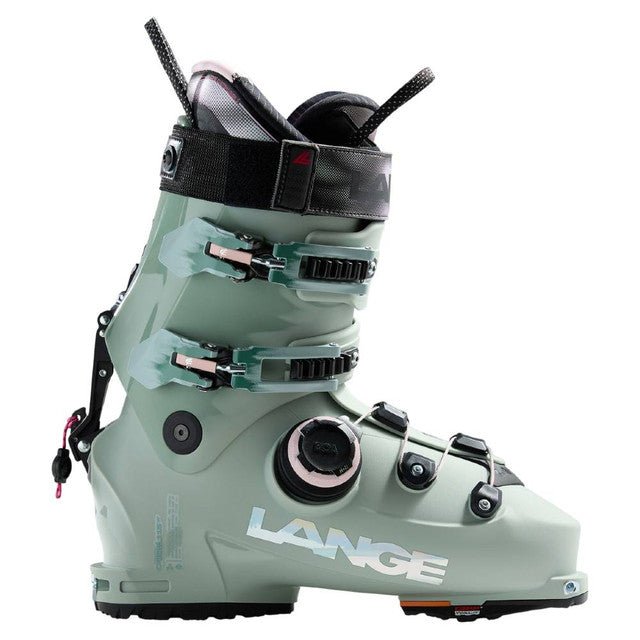 Lange women's alpine touring ski boot with BOA closure system and three buckles