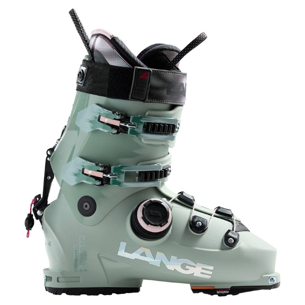 Lange women's alpine touring ski boot with BOA closure system and three buckles