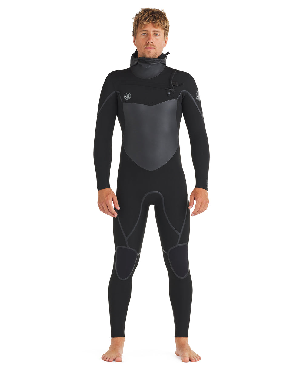 Body Glove Phoenix men's black hooded 5.5/4.5mm chest-zip neoprene fullsuit wetsuit