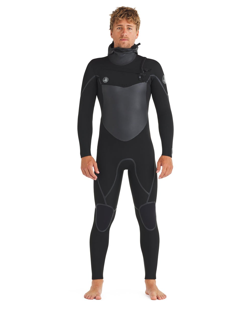 Body Glove Phoenix men's black hooded 5.5/4.5mm chest-zip neoprene fullsuit wetsuit