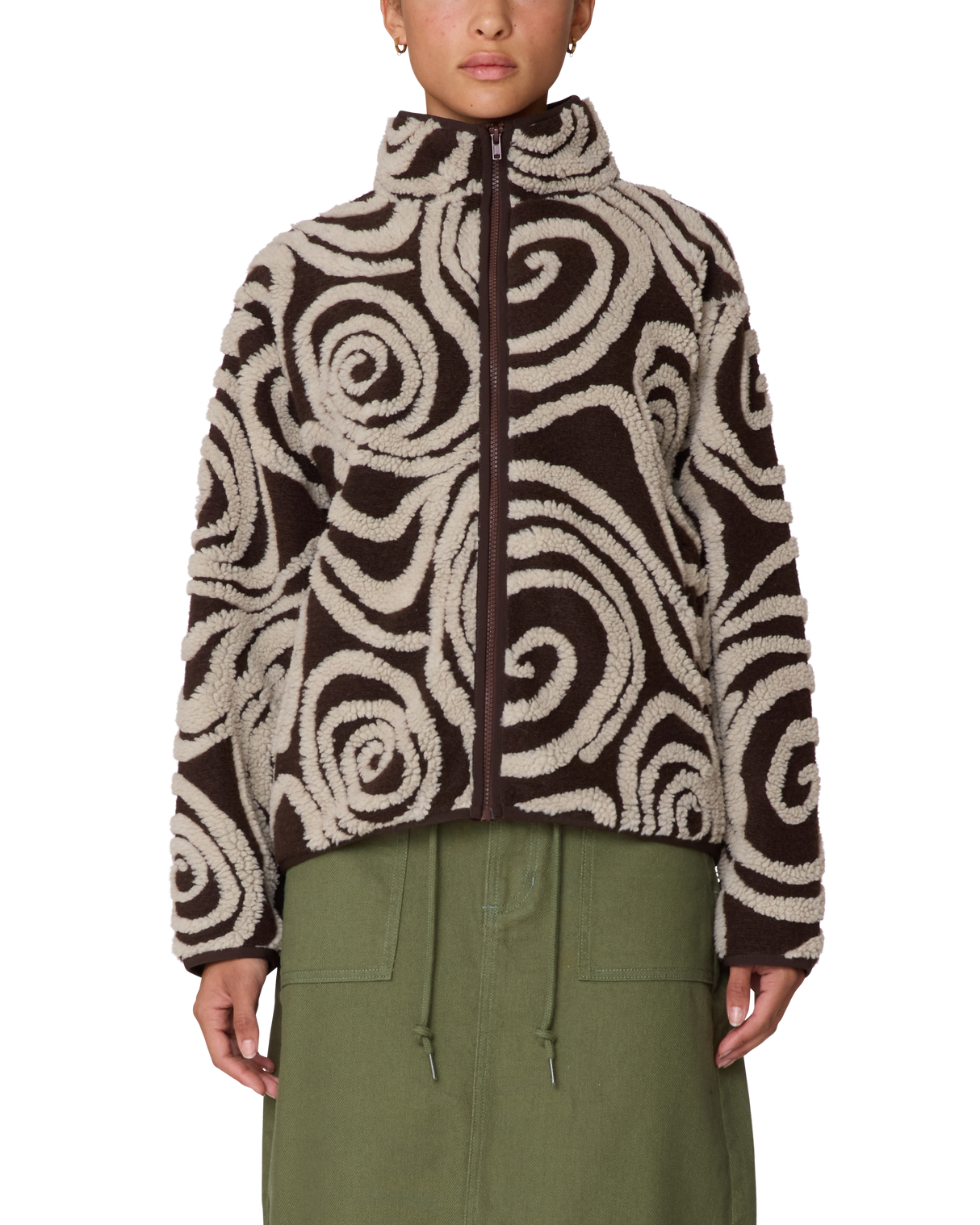 Obey Swirls Jacquard Zip Jacket