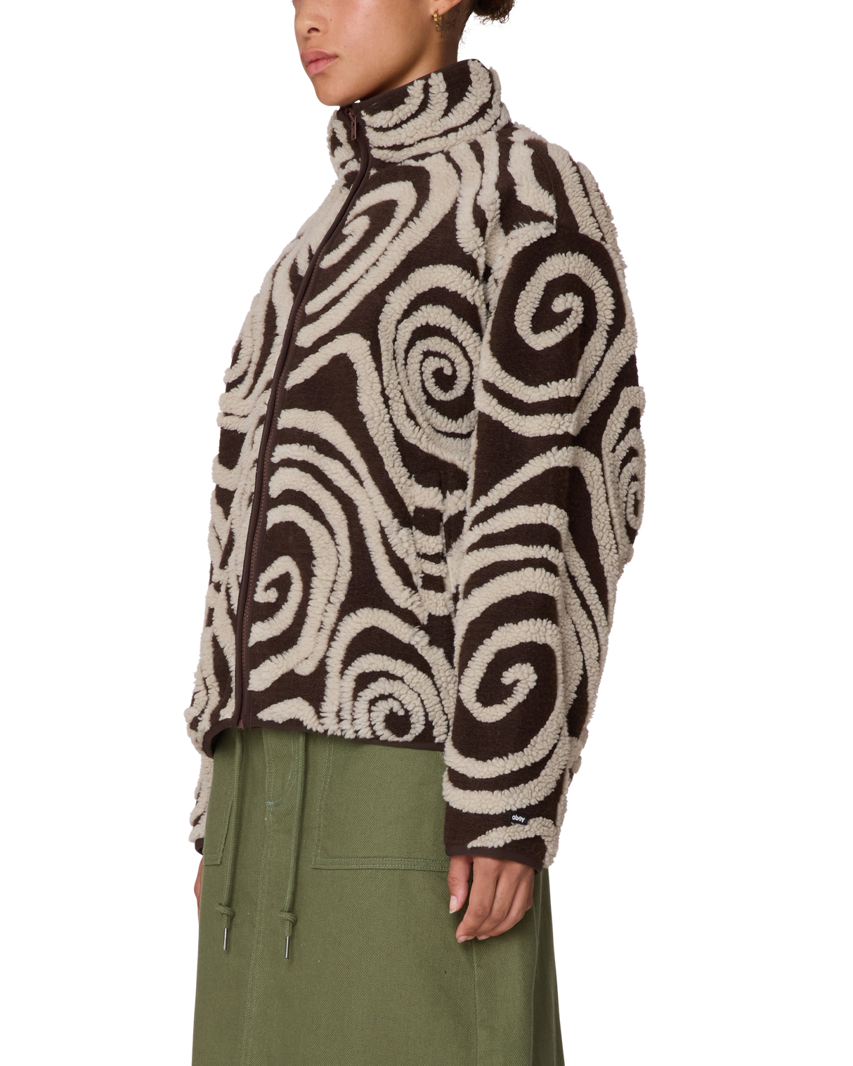 Obey Swirls Jacquard Zip Jacket