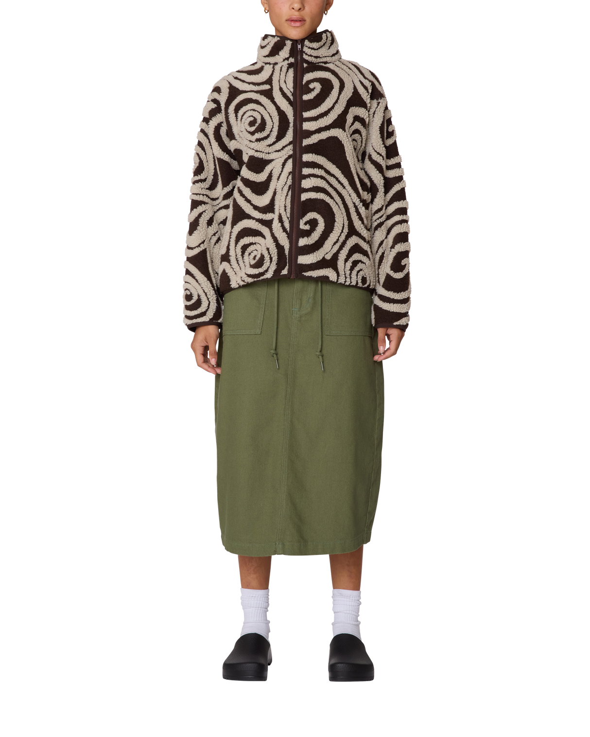 Obey Swirls Jacquard Zip Jacket