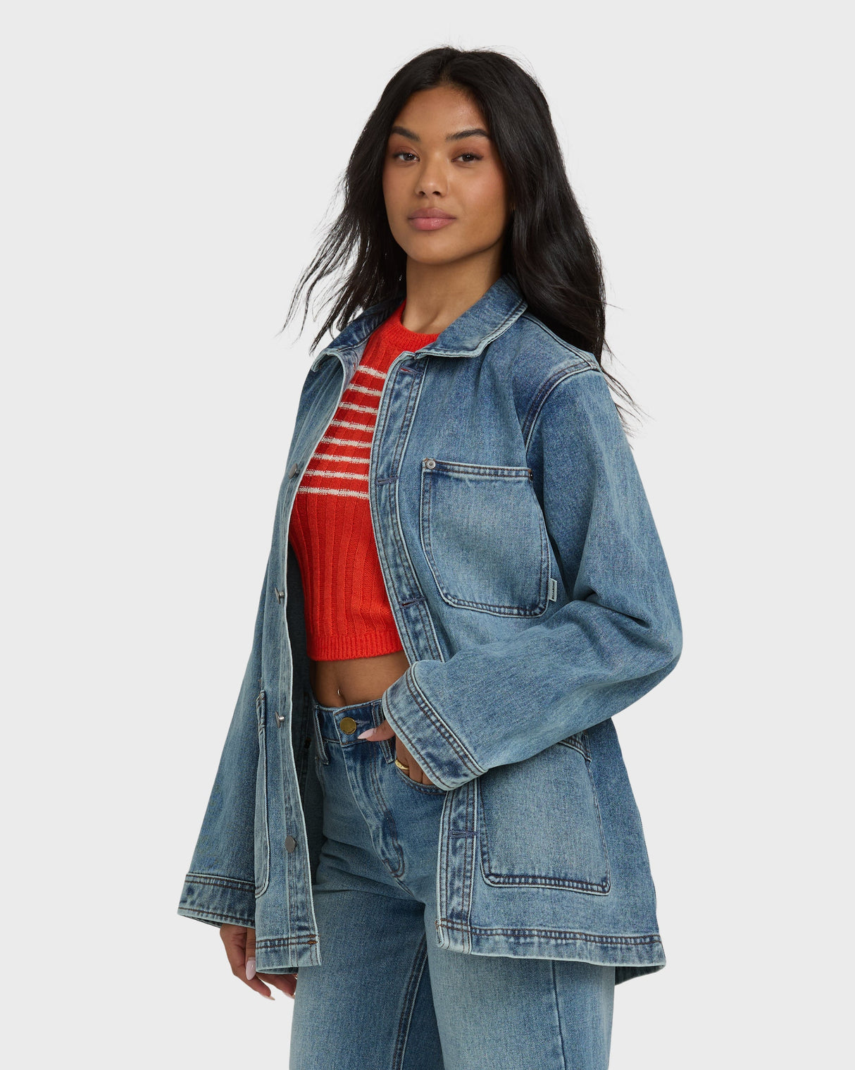 Billabong Women's Denim Chore Coat