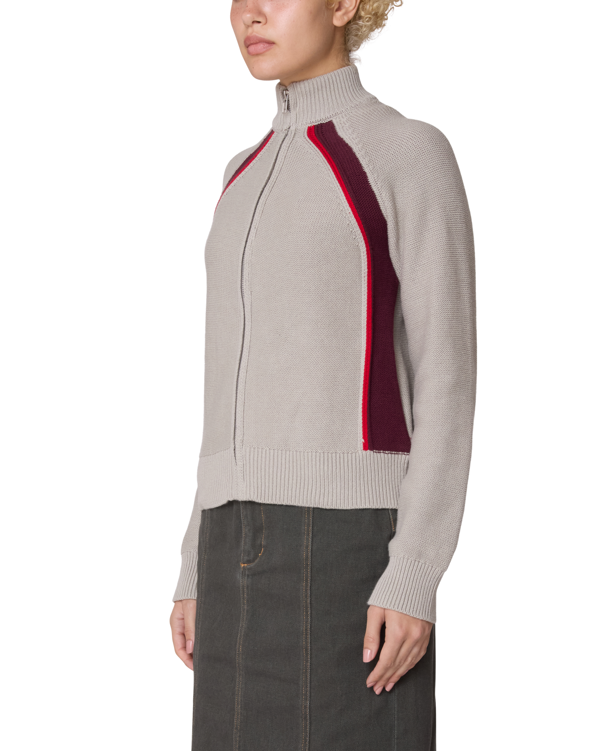 Obey Lizzie Zip Mock Sweater