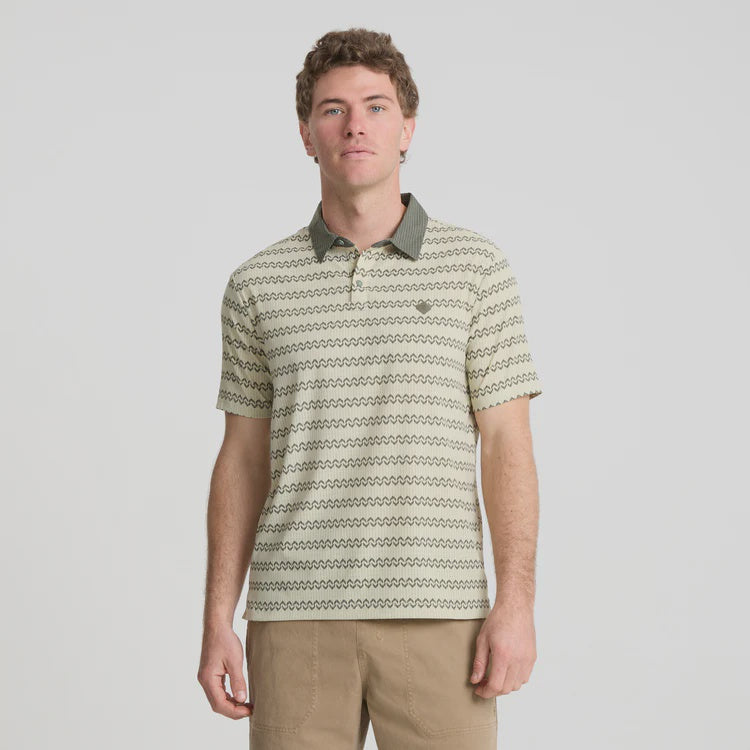 Roark Men's Bless Up Breathable Stretch Polo Shirt