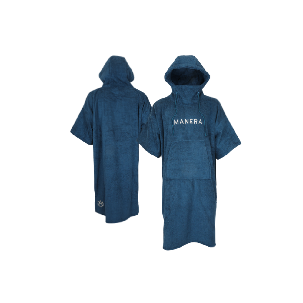 Manera Winter Poncho - Smoke Blue