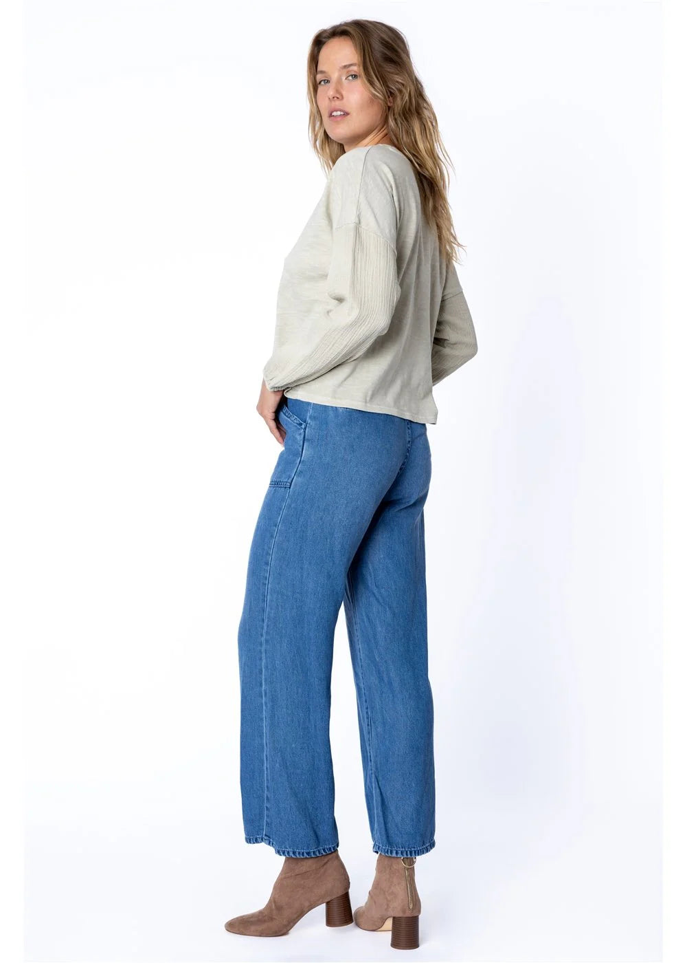 Amuse Society Seattle Knit Ls Top - Linen