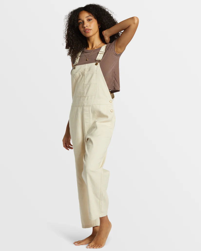 Billabong Sand Canyon Denim Overall - Whitecap