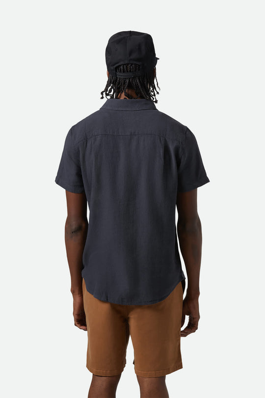 Brixton Charter Organic Cotton S/S Woven - Washed Black