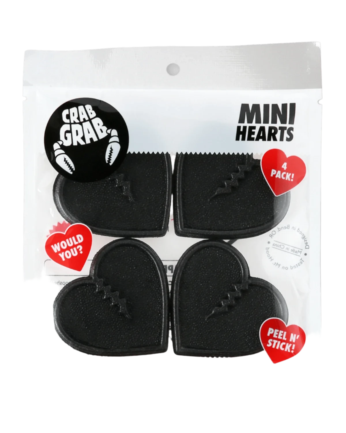 Crab Grab Mini Hearts Stomp Pads - Black