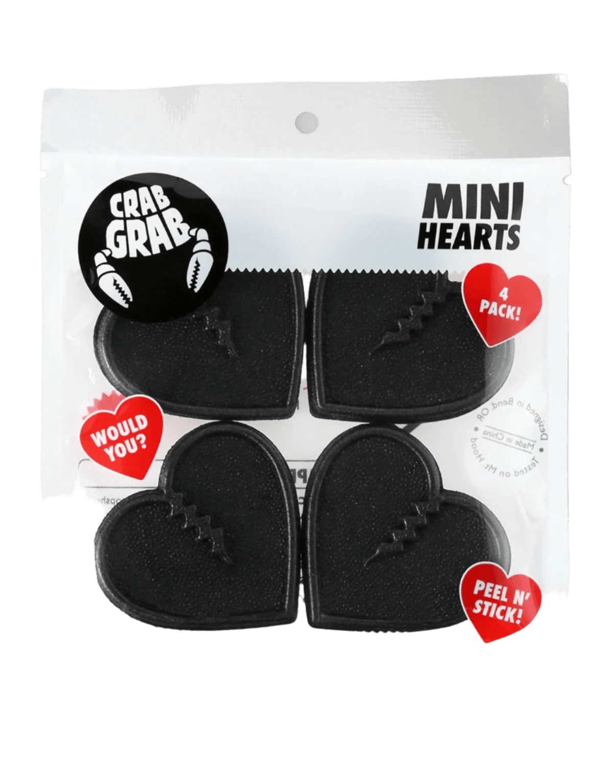 Crab Grab Mini Hearts Stomp Pads - Black