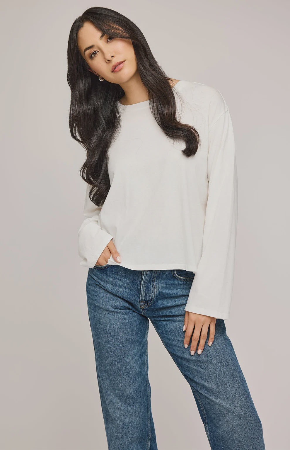 Gentle Fawn Naomi Long Sleeve Top - White