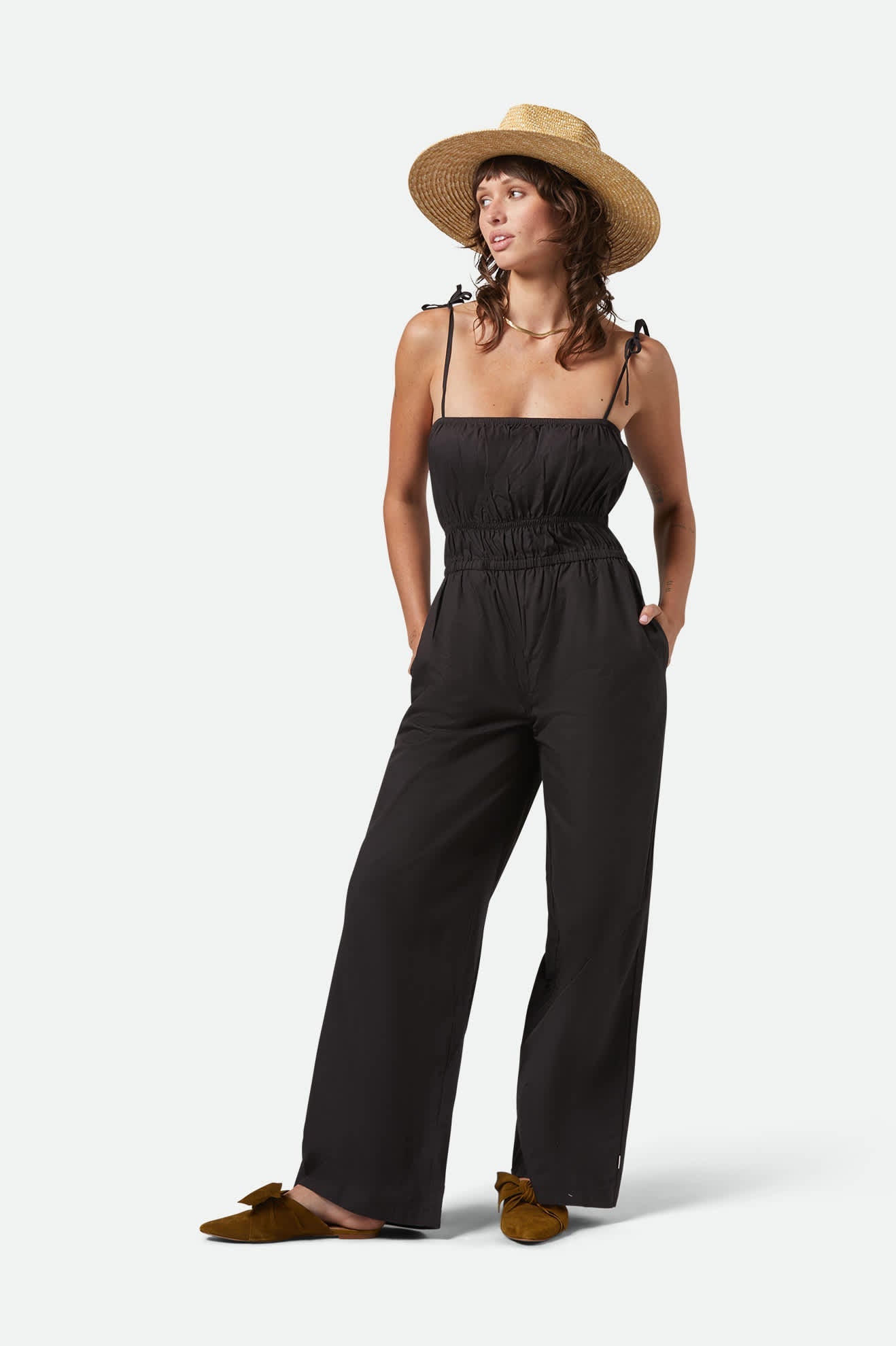 Brixton Eden Smocked Jumpsuit