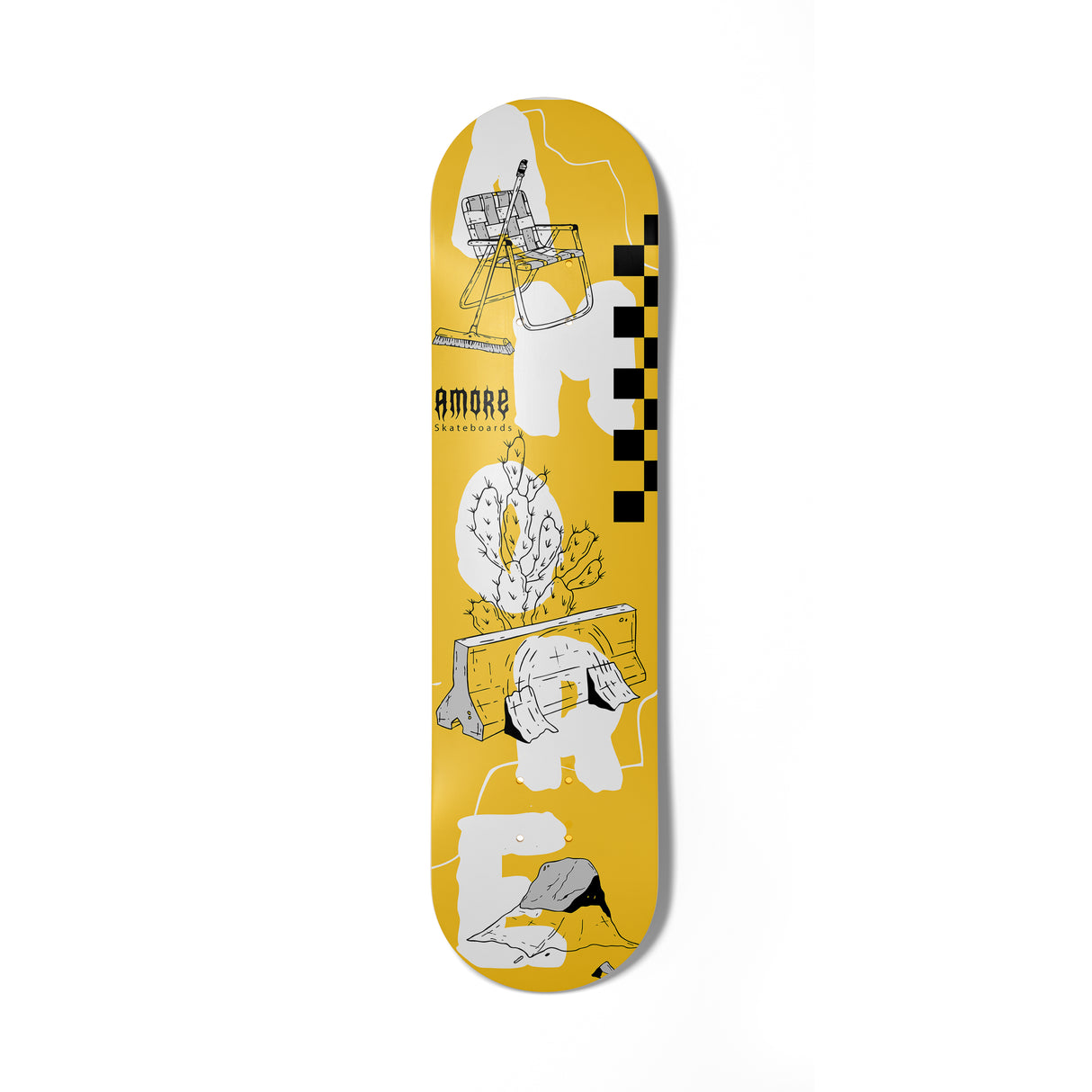 Amore Skareboards Yellow Taxi Deck