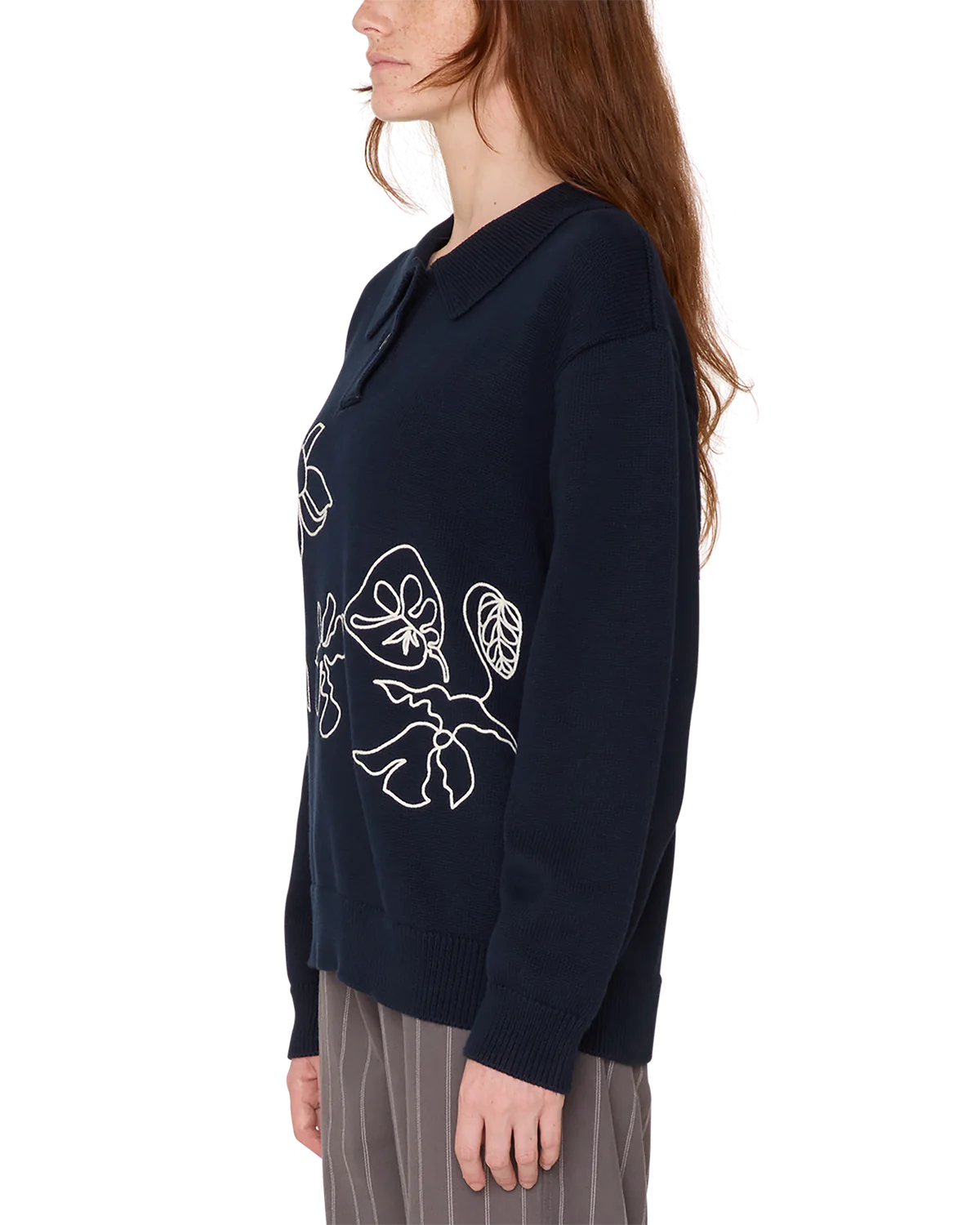 Obey Bloom Polo Sweater - Navy
