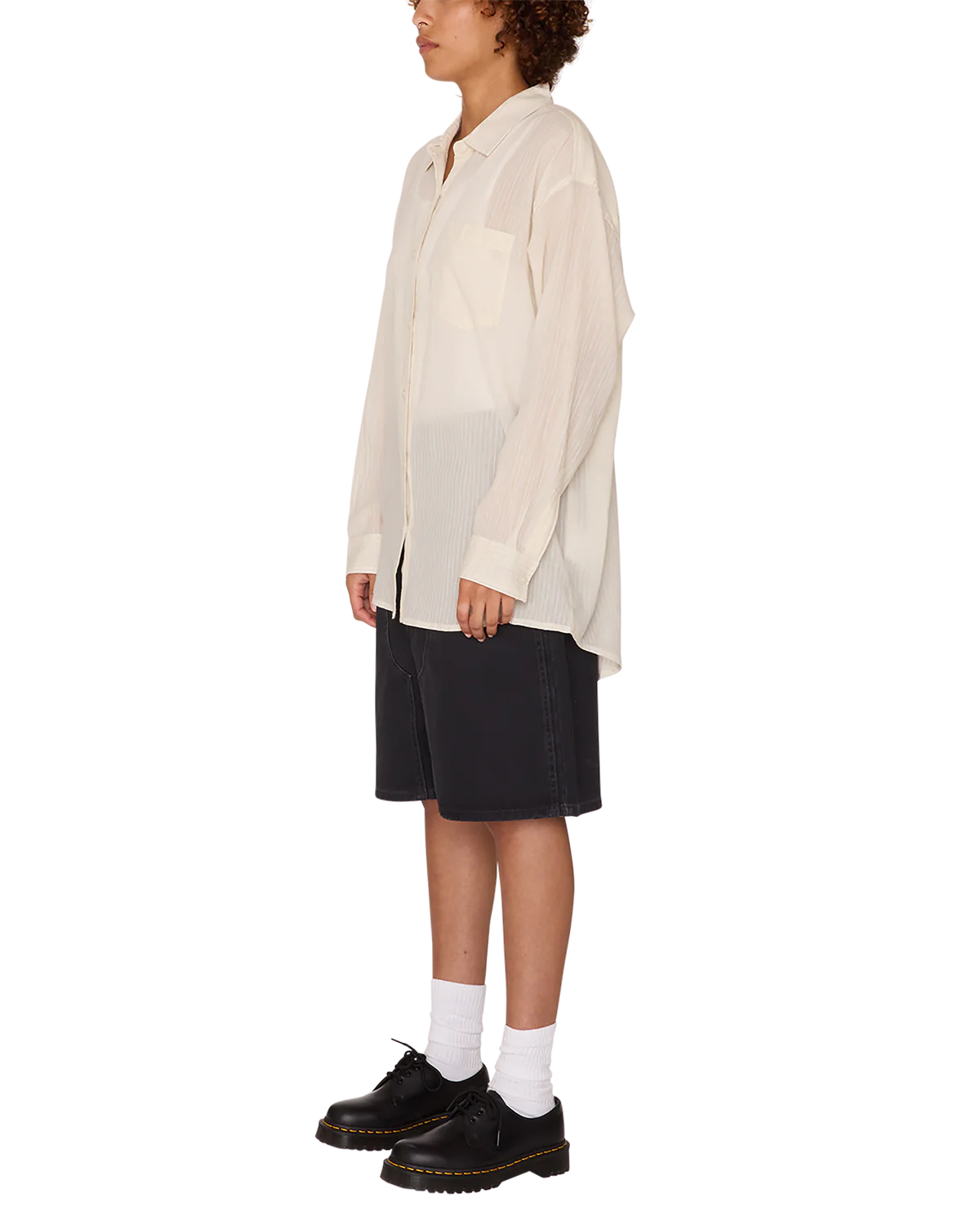Obey Blythe Sheer Stripe Shirt - Azurine Multi