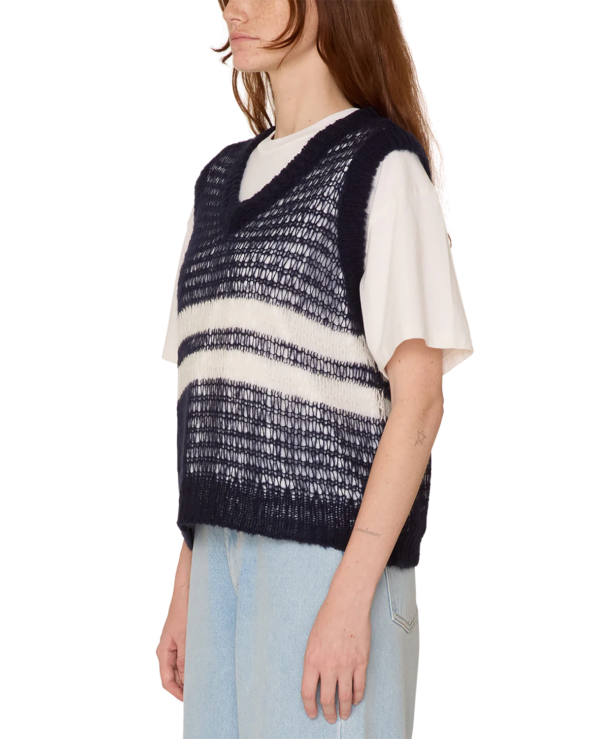Obey Oona Sweater Vest - Navy