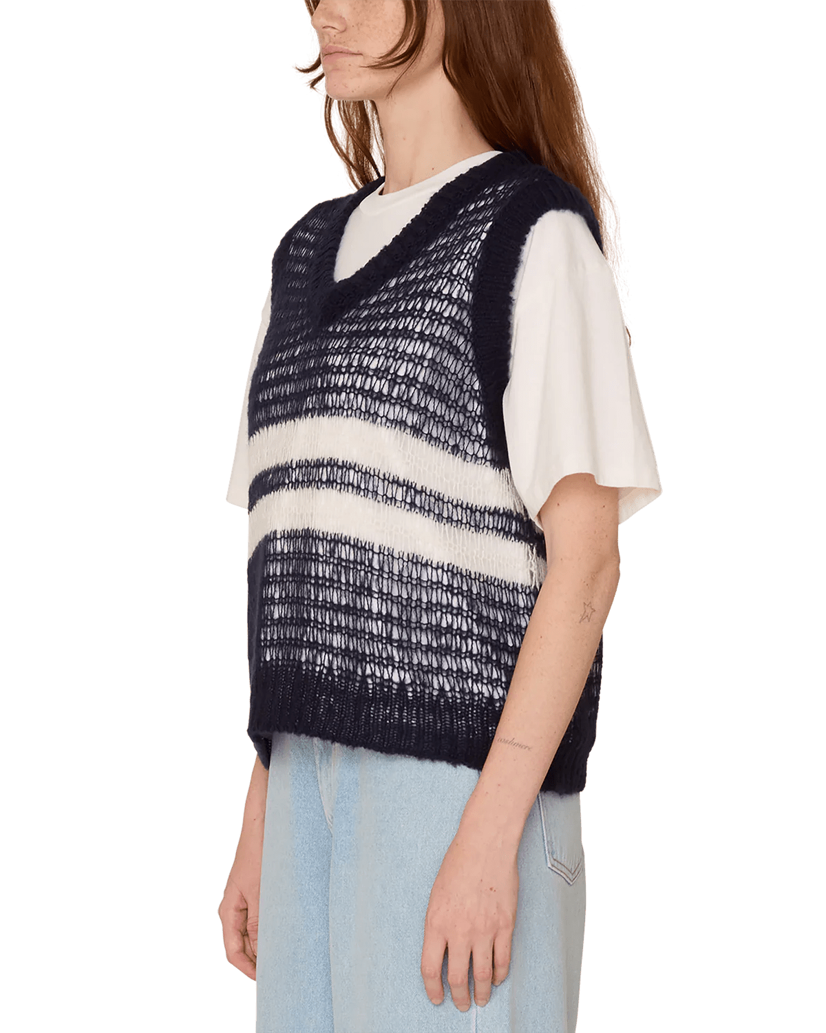 Obey Oona Sweater Vest - Navy