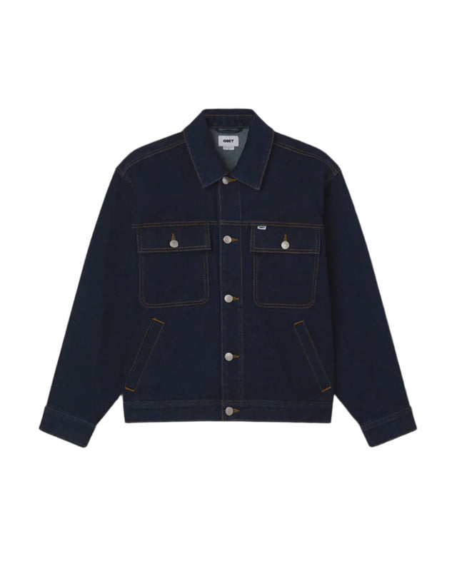Obey Opena Jacket - Rinse Indigo