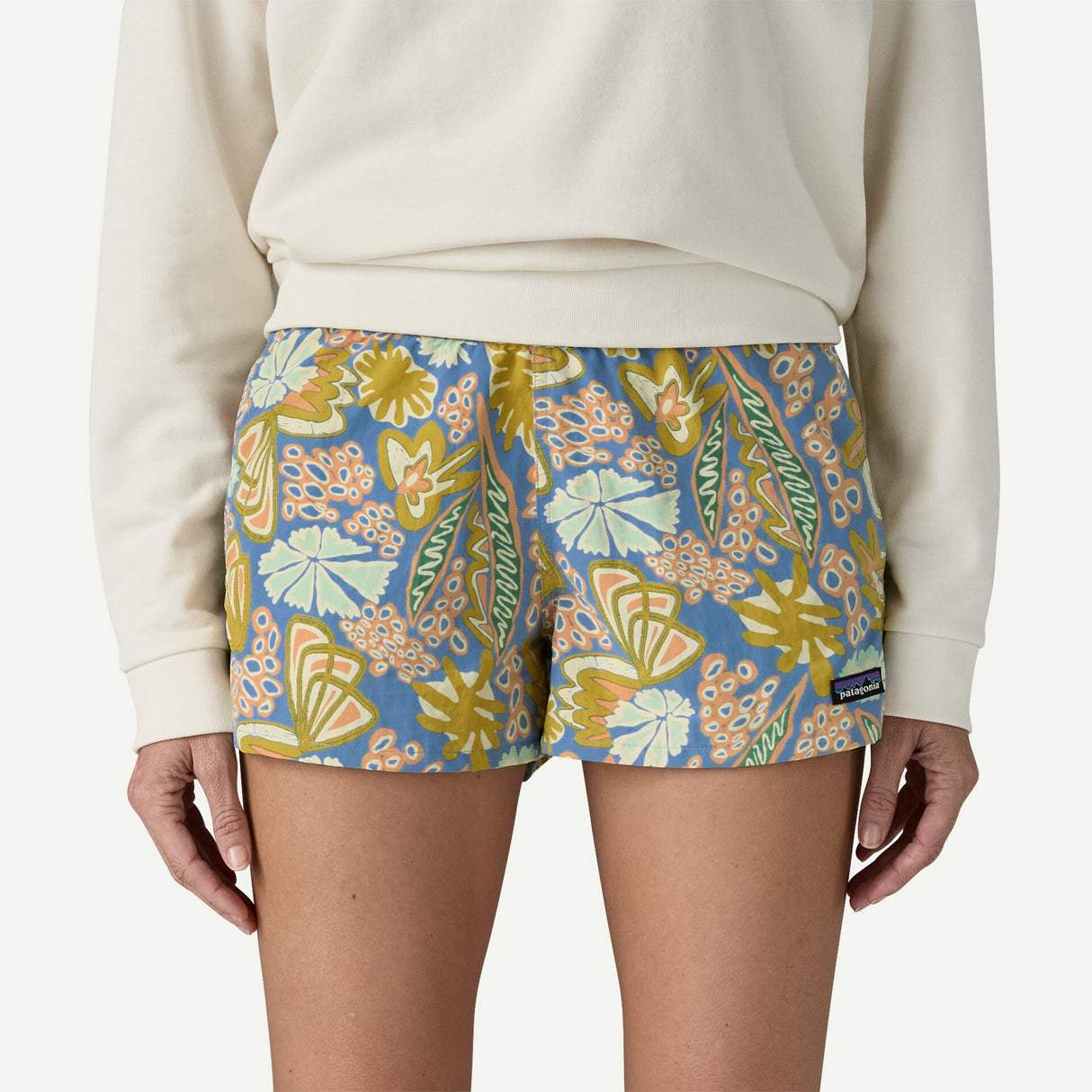Patagonia Women's Barely Baggies Shorts - 2 1/2in - Flourish Abundant  Blue