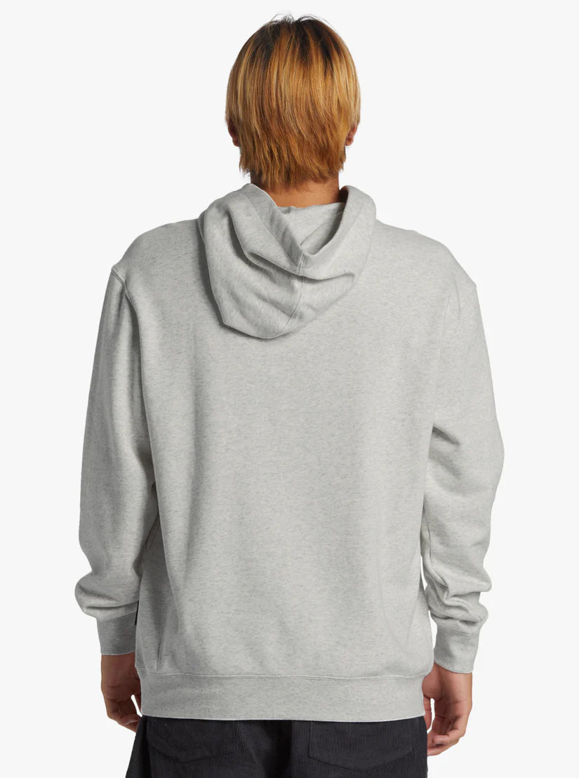Quiksilver Graphic Mix Hoodie Pullover Sweatshirt - White Marble Heather
