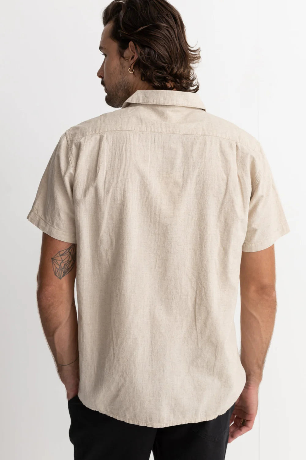 Rhythm Classic Linen SS Shirt - Sand