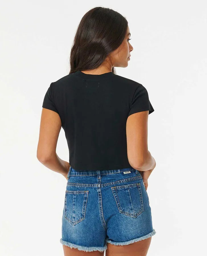 Rip Curl Classic Ribbed Tee - Black