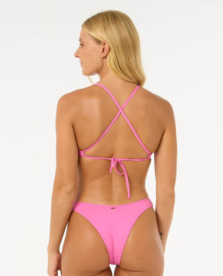 Rip Curl Classic Surf Crossback Triangle Bikini Top - Pink