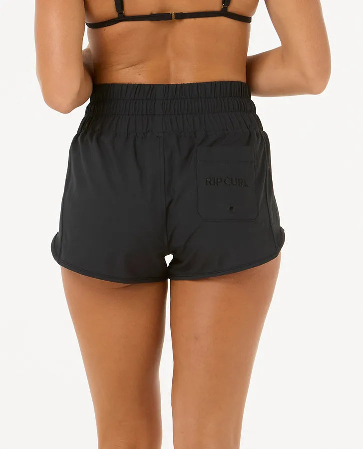 Rip Curl High Waist 3" Retro Volley Boardshort- Black