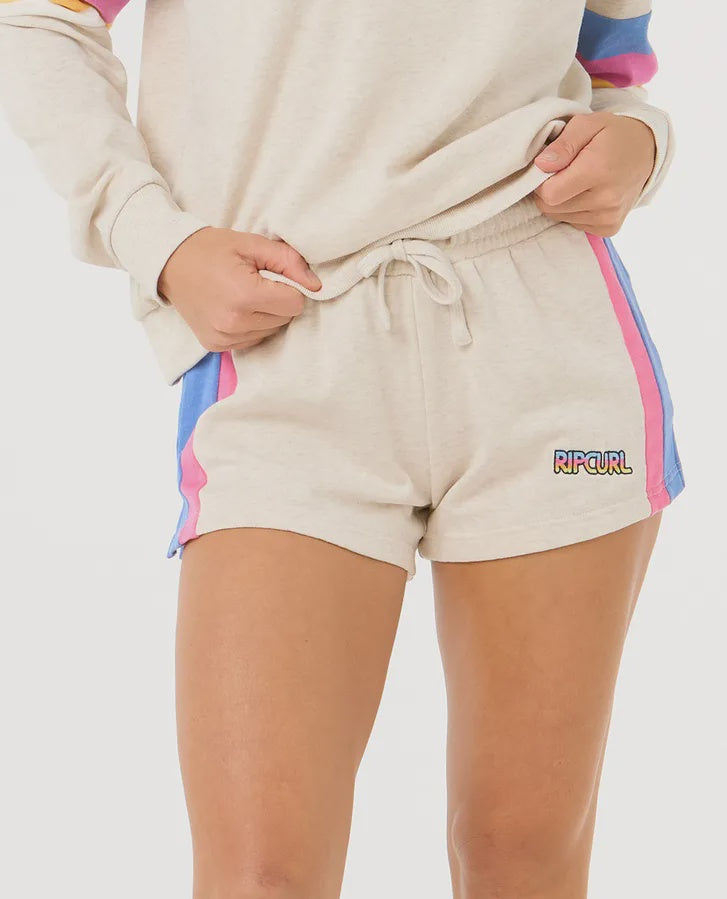 Rip Curl Las Dalias Colour Block Short - Oatmeal Marle