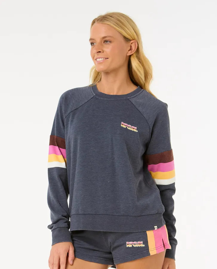Rip Curl Las Dalias Raglan Crew - Navy