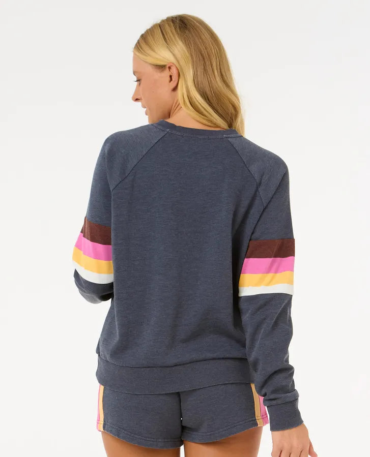 Rip Curl Las Dalias Raglan Crew - Navy