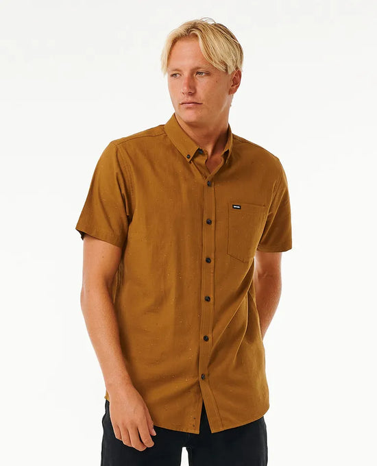 Rip Curl Ourtime Short Sleeve Shirt - Gold
