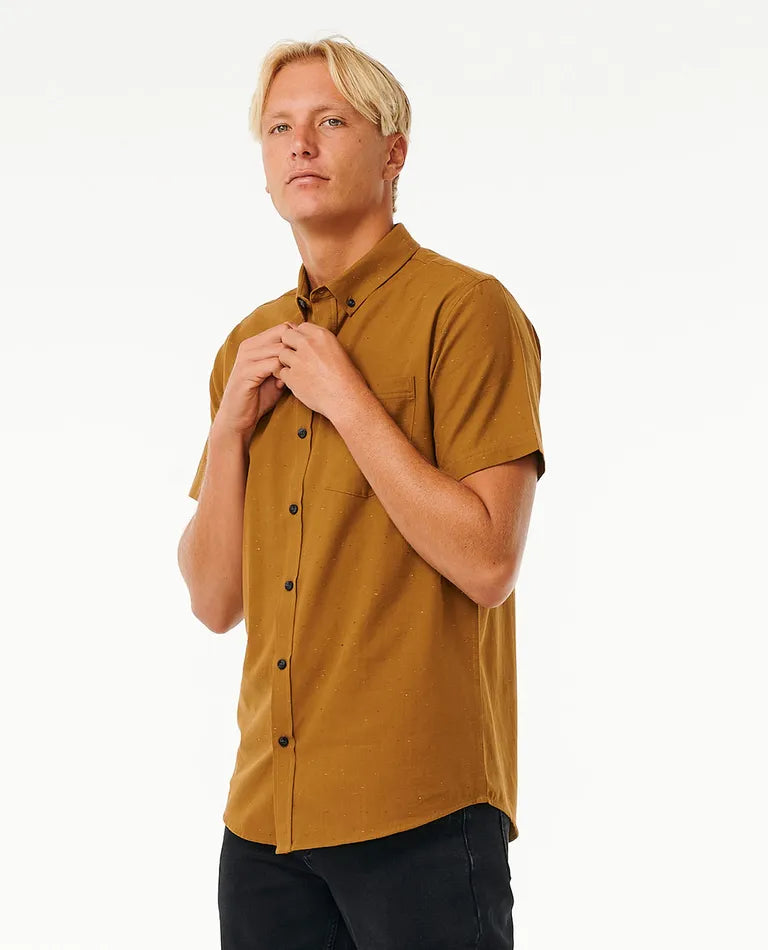Rip Curl Ourtime Short Sleeve Shirt - Gold