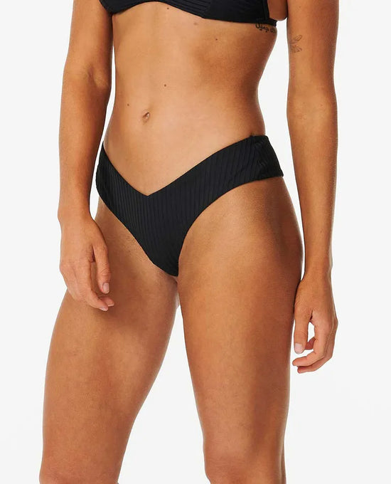 Rip Curl Premium Surf Skimpy Coverage Hipster Bikini Bottoms - Black