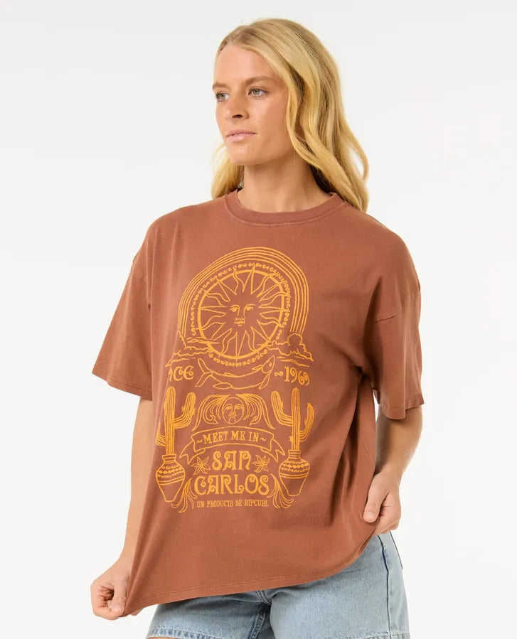 Rip Curl San Carlos Heritage Tee - Brown