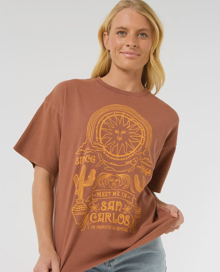 Rip Curl San Carlos Heritage Tee - Brown