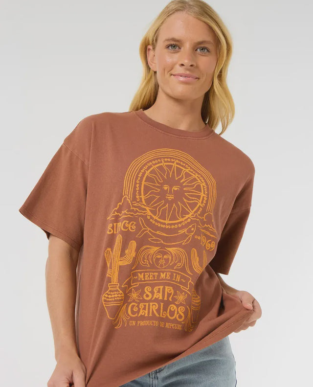 Rip Curl San Carlos Heritage Tee - Brown