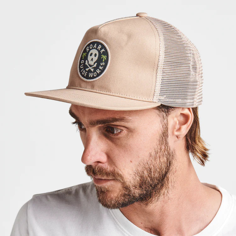 Roark Station Trucker Snapback Hat - Dark Khaki