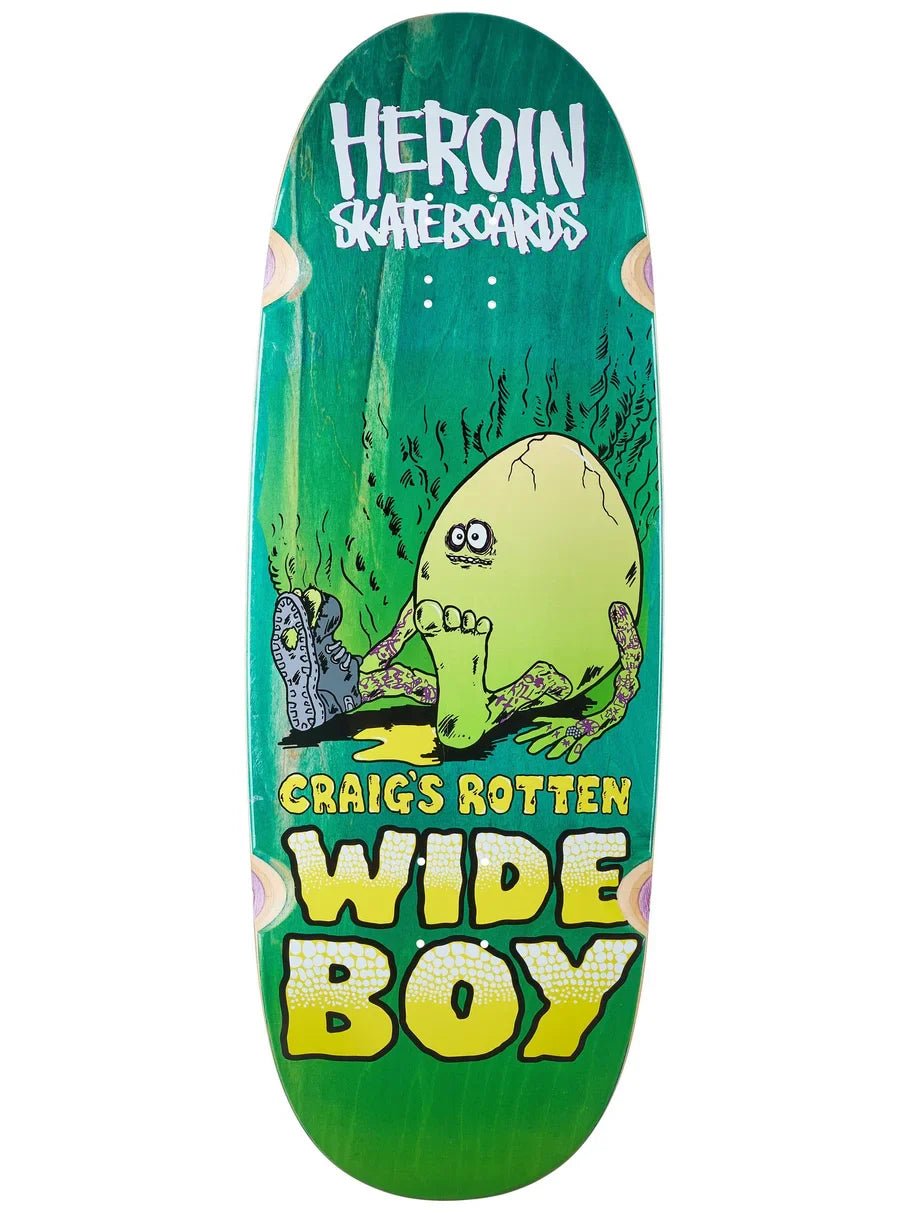 Heroin Questions Rotten Wide Boy Egg Skateboard Deck