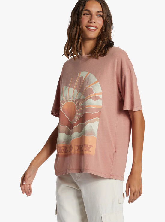 Roxy Get Lost In The Moment T-Shirt - Ash Rose