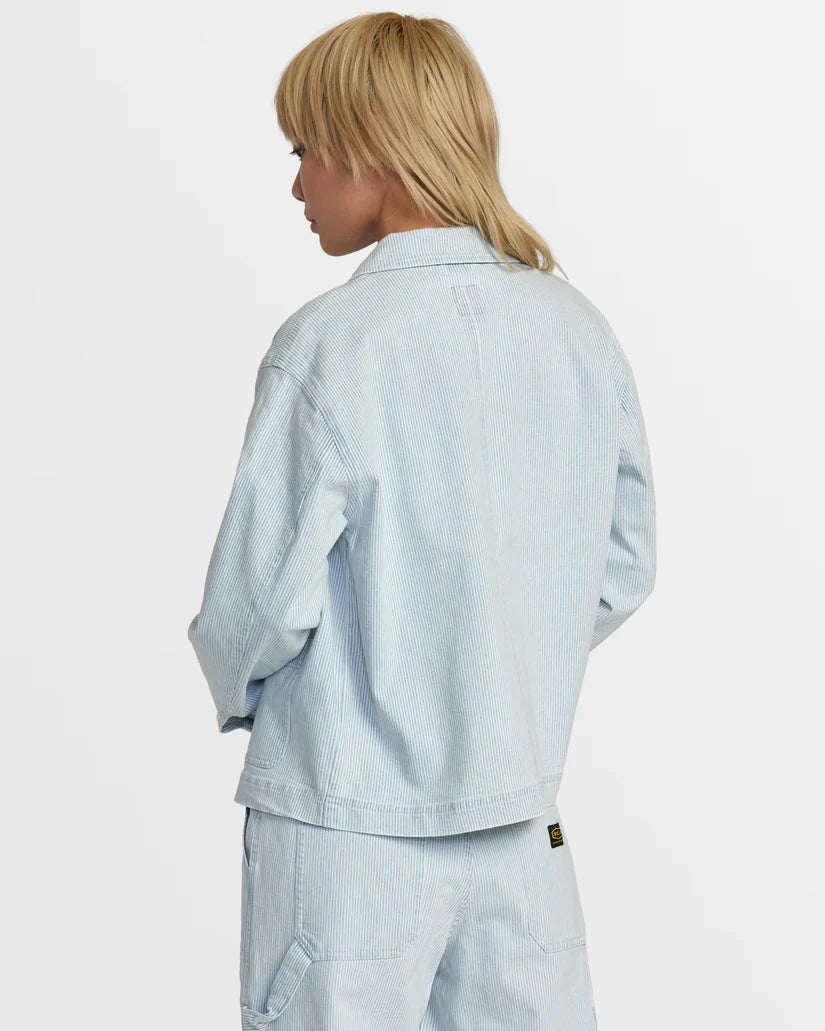 RVCA Dayshift Chore Coat Jacket - Blue Hickory