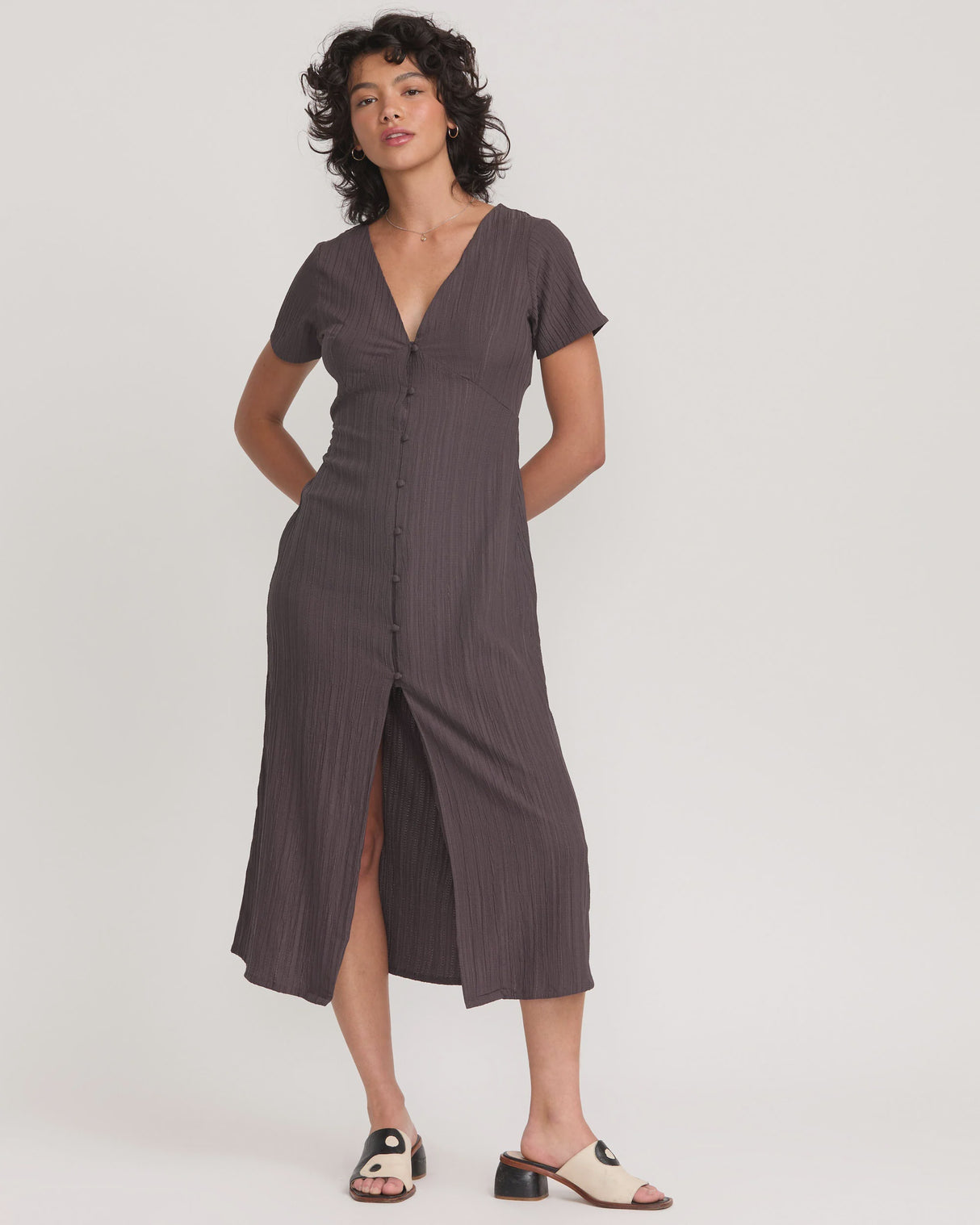 RVCA Understated Midi Dress - Raisin