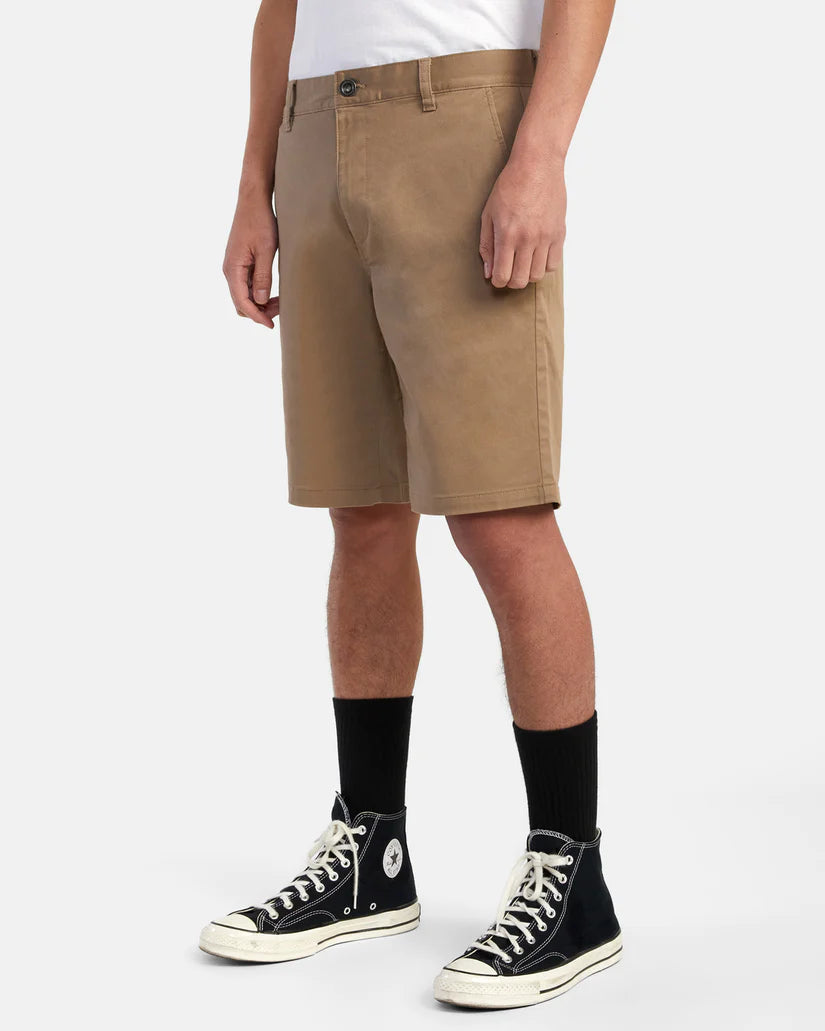 RVCA Weekend Stretch Short - Dark Khaki