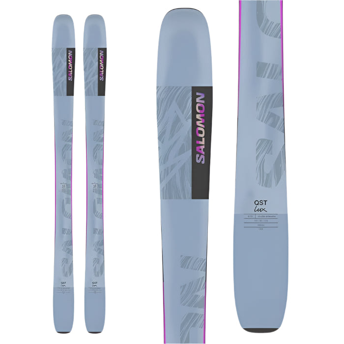 Salomon Women's QST Lux 92 Ski 2025 - Airy Blue / Rhodamine Red / Golden Poppy